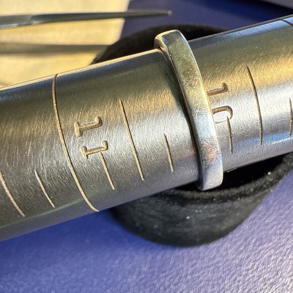 Vintage Sterling Silver Amethyst Ring CNA Thailand Size 10 Five Stone Band - Picture 11 of 11